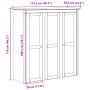 Armario con puertas de vidrio BODO madera maciza pino gris by , Sideboards - Ref: Foro24-355079, Price: 276,23 €, Discount: %