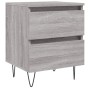 Mesita de noche madera de ingeniería gris Sonoma 40x35x50 cm by , Nightstands - Ref: Foro24-826888, Price: 47,19 €, Discount: %