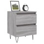 Mesita de noche madera de ingeniería gris Sonoma 40x35x50 cm by , Nightstands - Ref: Foro24-826888, Price: 47,19 €, Discount: %