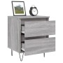 Mesita de noche madera de ingeniería gris Sonoma 40x35x50 cm by , Nightstands - Ref: Foro24-826888, Price: 47,19 €, Discount: %