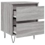 Mesita de noche madera de ingeniería gris Sonoma 40x35x50 cm by , Nightstands - Ref: Foro24-826888, Price: 47,19 €, Discount: %
