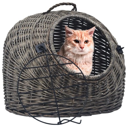 Transportín para gatos sauce natural gris 60x45x45 cm by , Pet carriers and boxes - Ref: Foro24-170906, Price: 129,62 €, Disc...
