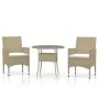3-teiliges Garten-Ess-Set aus synthetischem Rattan in Beige von vidaXL, Gartensets - Ref: Foro24-3058480, Preis: 238,87 €, Ra...