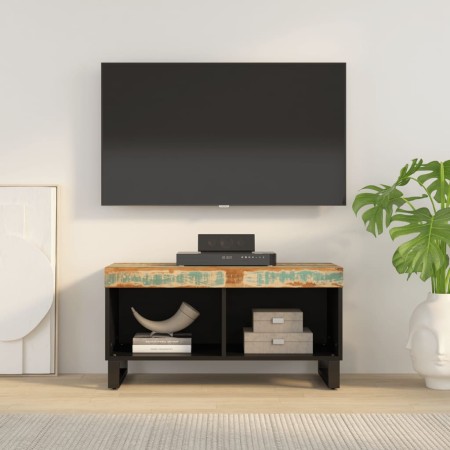 Mueble de TV madera maciza reciclada 85x33x43,5 cm by , CD and DVD storage - Ref: Foro24-352895, Price: 86,55 €, Discount: %