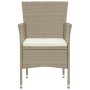 3-teiliges Garten-Ess-Set aus synthetischem Rattan in Beige von vidaXL, Gartensets - Ref: Foro24-3058480, Preis: 240,56 €, Ra...