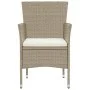 3-teiliges Garten-Ess-Set aus synthetischem Rattan in Beige von vidaXL, Gartensets - Ref: Foro24-3058480, Preis: 238,87 €, Ra...