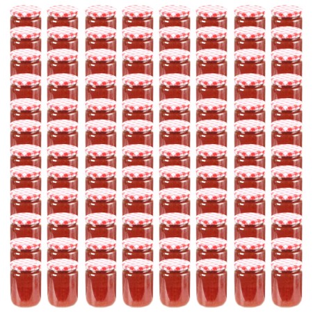 Tarros de mermelada de vidrio tapa blanca y roja 96 uds 230 ml von , Honiggläser - Ref: Foro24-50799, Preis: 129,19 €, Rabatt: %