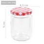 Tarros de mermelada de vidrio tapa blanca y roja 96 uds 230 ml von , Honiggläser - Ref: Foro24-50799, Preis: 129,19 €, Rabatt: %