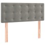 Cama box spring con colchón terciopelo gris claro 90x190 cm