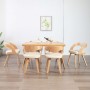 Sillas de comedor 6 uds madera curvada y cuero sintético crema von , Essstühle - Ref: Foro24-278845, Preis: 1,00 €, Rabatt: %