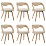 Sillas de comedor 6 uds madera curvada y cuero sintético crema von , Essstühle - Ref: Foro24-278845, Preis: 1,00 €, Rabatt: %