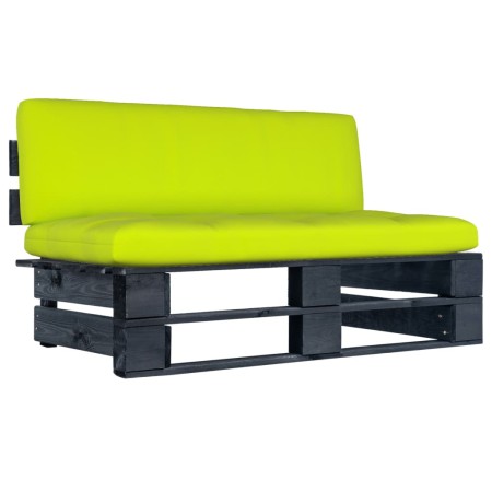 Sofá central de palets de jardín madera pino impregnada negro by , Modular outdoor sofas - Ref: Foro24-3066515, Price: 112,29...