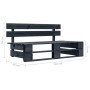 Sofá central de palets de jardín madera pino impregnada negro by , Modular outdoor sofas - Ref: Foro24-3066515, Price: 112,29...