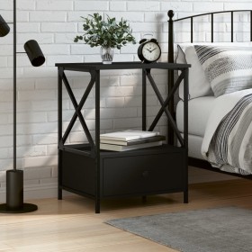 Mesita de noche madera de ingeniería negra 50x41x65 cm de , Mesitas de noche - Ref: Foro24-826083, Precio: 55,39 €, Descuento: %