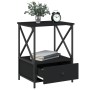 Mesita de noche madera de ingeniería negra 50x41x65 cm de , Mesitas de noche - Ref: Foro24-826083, Precio: 55,39 €, Descuento: %