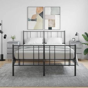 Mesitas noche 2 uds madera ingeniería gris hormigón 40x35x69 cm de , Mesitas de noche - Ref: Foro24-826933, Precio: 95,17 €, ...