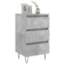 Mesitas noche 2 uds madera ingeniería gris hormigón 40x35x69 cm by , Nightstands - Ref: Foro24-826933, Price: 95,17 €, Discou...