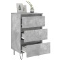 Mesitas noche 2 uds madera ingeniería gris hormigón 40x35x69 cm by , Nightstands - Ref: Foro24-826933, Price: 95,17 €, Discou...