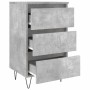 Mesitas noche 2 uds madera ingeniería gris hormigón 40x35x69 cm by , Nightstands - Ref: Foro24-826933, Price: 95,17 €, Discou...