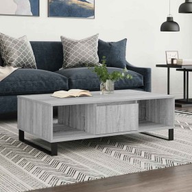 Mesa de centro madera de ingeniería gris Sonoma 104x60x35 cm de , Mesas de centro - Ref: Foro24-827098, Precio: 106,32 €, Des...
