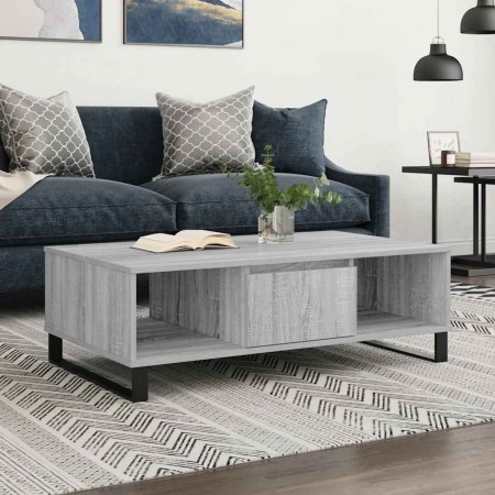 Mesa de centro madera de ingeniería gris Sonoma 104x60x35 cm de , Mesas de centro - Ref: Foro24-827098, Precio: 106,32 €, Des...