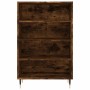 Aparador alto madera de ingeniería roble ahumado 57x35x90 cm by , Sideboards - Ref: Foro24-827225, Price: 55,58 €, Discount: %
