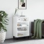 Aparador alto madera de ingeniería blanco brillante 57x35x90 cm by , Sideboards - Ref: Foro24-827238, Price: 55,19 €, Discoun...