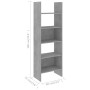 Betongraues Sperrholzregal 60x35x180 cm von vidaXL, Bücherregale und Regale - Ref: Foro24-803411, Preis: 56,04 €, Rabatt: %