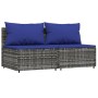Set de muebles de jardín 3 pzas y cojines ratán sintético gris von , Outdoor-Sofas - Ref: Foro24-319851, Preis: 173,37 €, Rab...