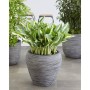 Capi Jarrón Nature Rib cónico gris antracita 42x38 cm KOFZ362 by , Pots and planters - Ref: Foro24-424216, Price: 82,38 €, Di...