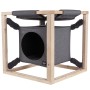 Quapas! Cama para gatos con hamaca Catcube gris M 54x54x54 cm de , Camas para gatos - Ref: Foro24-432081, Precio: 63,61 €, De...