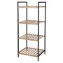 Bathroom Solutions Estantería de almacenaje con 4 estantes bambú acero by , Hangers and shelves - Ref: Foro24-442462, Price: ...