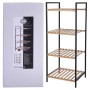 Bathroom Solutions Estantería de almacenaje con 4 estantes bambú acero by , Hangers and shelves - Ref: Foro24-442462, Price: ...