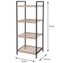Bathroom Solutions Estantería de almacenaje con 4 estantes bambú acero by , Hangers and shelves - Ref: Foro24-442462, Price: ...