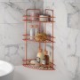 Metaltex Estantería de esquina de ducha de 3 niveles color cobre by , Bathtub trays - Ref: Foro24-443451, Price: 48,57 €, Dis...