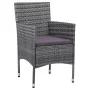 Garden dining set 3 pieces gray synthetic rattan by vidaXL, Garden sets - Ref: Foro24-3058479, Price: 236,45 €, Discount: %