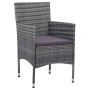 Garten-Essgruppe 3-teilig aus grauem synthetischem Rattan von vidaXL, Gartensets - Ref: Foro24-3058479, Preis: 232,68 €, Raba...