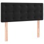 Cama box spring con colchón terciopelo negro 90x200 cm