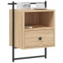 Mesita de noche de pared roble Sonoma 40x30x61 cm de , Mesitas de noche - Ref: Foro24-833435, Precio: 44,08 €, Descuento: %