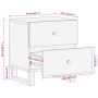 Mesitas de noche 2 uds madera maciza de mango marrón y negro by , Nightstands - Ref: Foro24-356782, Price: 122,14 €, Discount: %