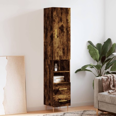 Aparador de madera contrachapada roble ahumado 34,5x34x180 cm von , Sideboards - Ref: Foro24-3198910, Preis: 106,31 €, Rabatt: %