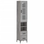 Aparador alto madera contrachapada gris Sonoma 34,5x34x180 cm de , Aparadores - Ref: Foro24-3199303, Precio: 117,20 €, Descue...