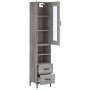 Aparador alto madera contrachapada gris Sonoma 34,5x34x180 cm de , Aparadores - Ref: Foro24-3199303, Precio: 117,20 €, Descue...