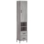 Aparador alto madera contrachapada gris Sonoma 34,5x34x180 cm de , Aparadores - Ref: Foro24-3198927, Precio: 117,21 €, Descue...