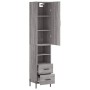Aparador alto madera contrachapada gris Sonoma 34,5x34x180 cm de , Aparadores - Ref: Foro24-3198927, Precio: 117,21 €, Descue...
