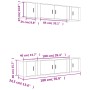 Set de muebles de TV 6 pzas madera contrachapada blanco brillo de , Muebles TV - Ref: Foro24-3188656, Precio: 255,41 €, Descu...