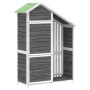 Cobertizo herramientas jardín madera pino gris 120x53,5x170 cm de , Cobertizos - Ref: Foro24-172247, Precio: 275,05 €