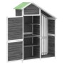 Cobertizo herramientas jardín madera pino gris 120x53,5x170 cm de , Cobertizos - Ref: Foro24-172247, Precio: 275,05 €