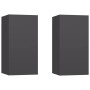 Muebles para TV 2 uds madera contrachapada gris 30,5x30x60 cm de vidaXL, Muebles TV - Ref: Foro24-803331, Precio: 74,23 €, De...