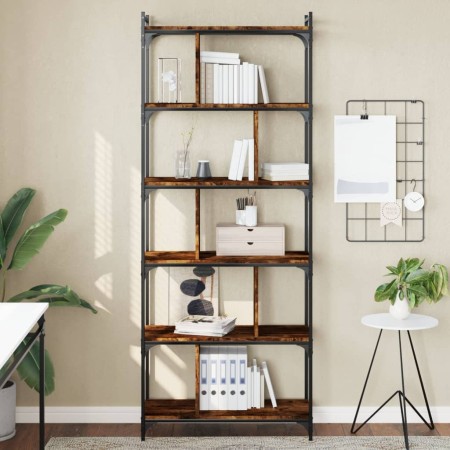 Librería 6 estantes madera ingeniería roble ahumado 76x32x192cm von , Bücherregale und Regale - Ref: Foro24-833947, Preis: 10...